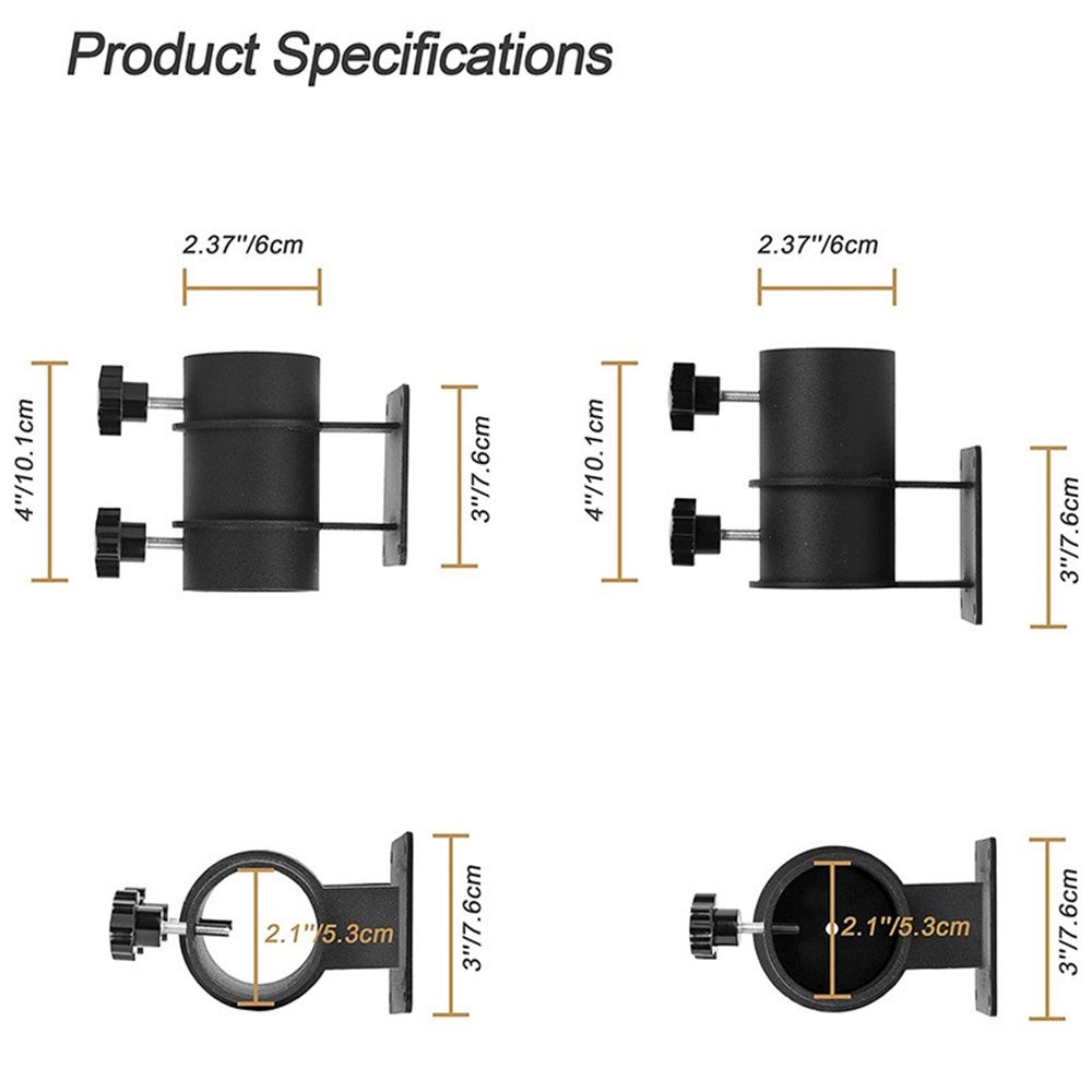 1 set Heavy Duty Patio Umbrella Mount - Bracket Clamp for Deck Rail, Balcony, Courtyard, Fences Suitable for deck railings