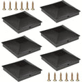 4x4 column caps (actual 3.5 "x 3.5") for wooden columns, durable powder coated fence caps for decks, terraces, and fences, weather resistant and rust resistant, 4x4 metal column caps (6-piece set)