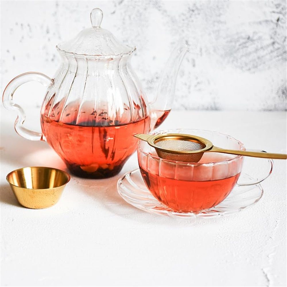 2pcs mini matcha sifter  - 304 stainless steel- brakes clumps in your matcha, tea strainer, cocktail strainer with base, Gold