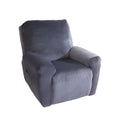 silver fox plush Recliner Chair Covers 1-Piece for Reclining Chair, Recliner Cover Feature Thick Luxury and Soft Fabric with Elastic Bottom,  (Grey, single seat)
