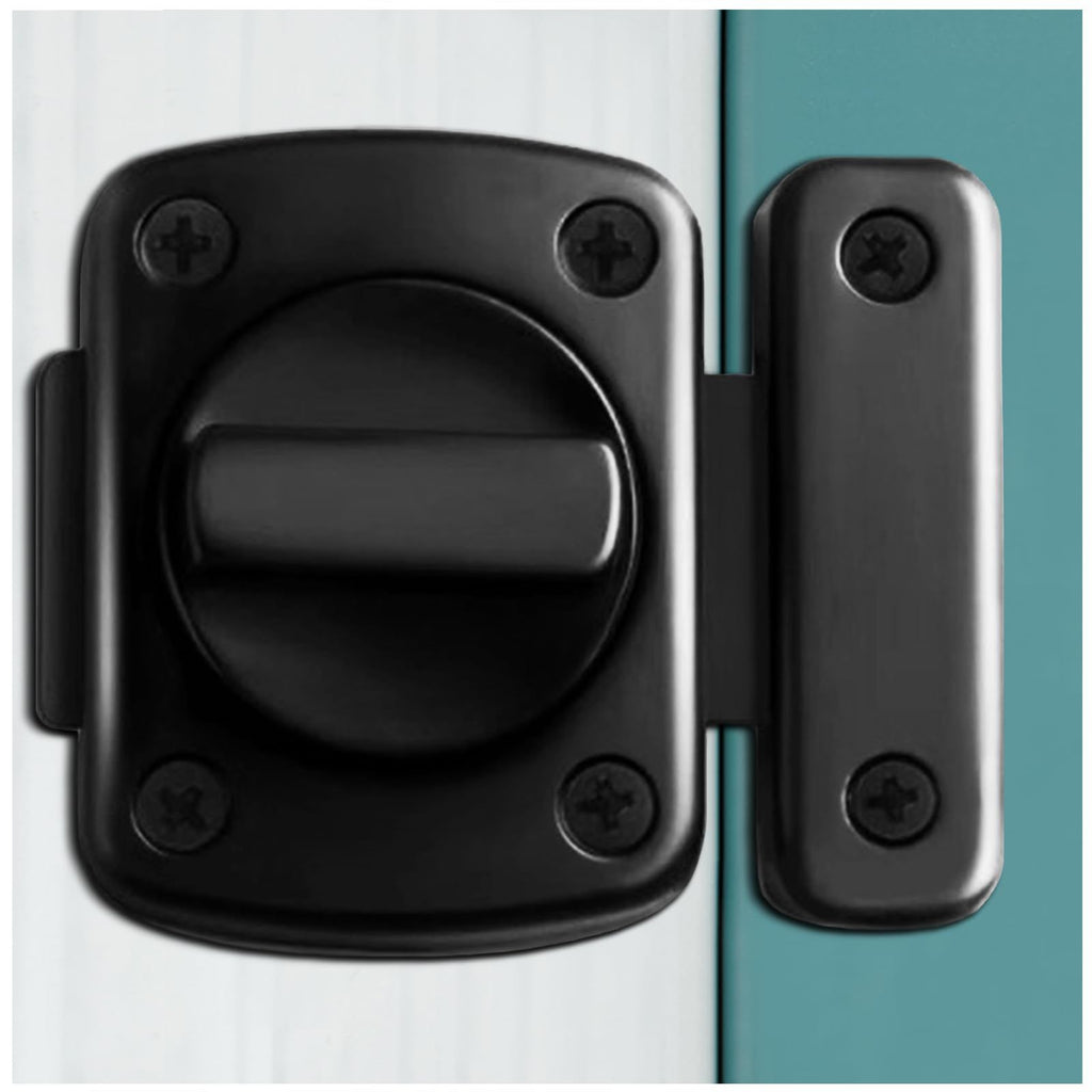 2pcs Door Latch Security Lock Compact Slide Bolt Latch for Doors Windows Easy One-Hand Operation Versatile Design for Home Office Use Durable Stylish Finish(Dumb Black Small)