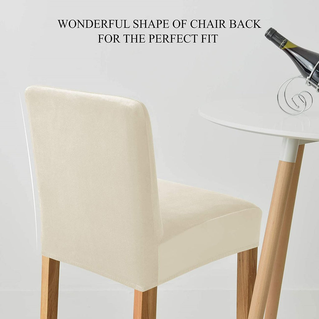 Chair Covers for Pub Chairs,Counter Stool Slipcovers, Stretch Bar Stool Chair Covers Pack of 2 (Off White)Only chair covers