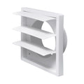 Wall Mount Duct Shutter, 6” Outdoor Louver Gable Vent Hood for Home Attic Grow Tent HVAC Systems（4-Inch (without insect netting）