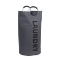 90L Large Laundry Basket, Collapsible Laundry Bag, Freestanding Tall Clothes Hamper, Foldable Washing Bin (Dark Blue)