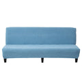 Cover Stretch Sofa Bed Slipcover Protector Elastic Feature Rich Textured High  Small Checks Jacquard Fabric Futon Cover, Machine Washable,(M, lake blue)