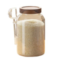 Glass Jar with Lid , Borosilicate Large Glass Flour Sugar Storage Containers for Tea,Cereal, Egg and More,Leak-proof Screw Lid (1 Spoons)1250ml