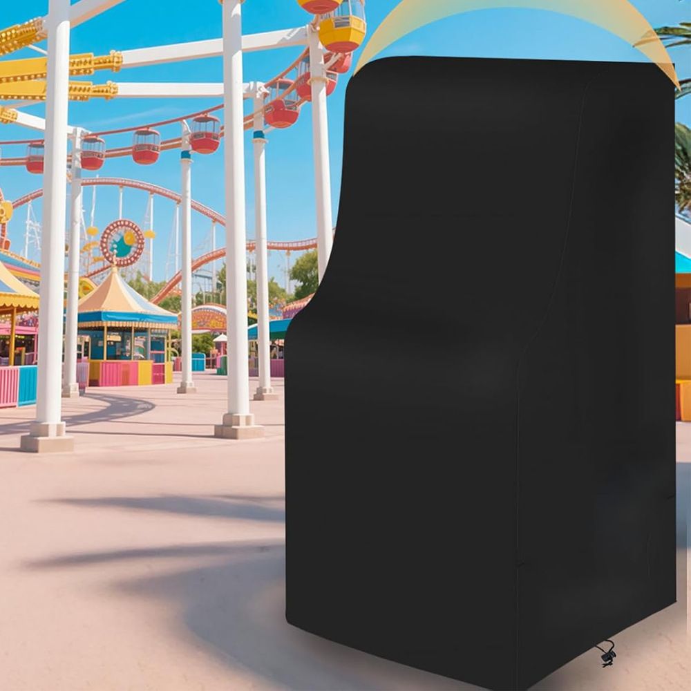 Game Machine Cover Waterproof & Dust-Proof Retro Home Arcade Machine Cover Electronic Game Cover Black（420D：56*79*168cm）