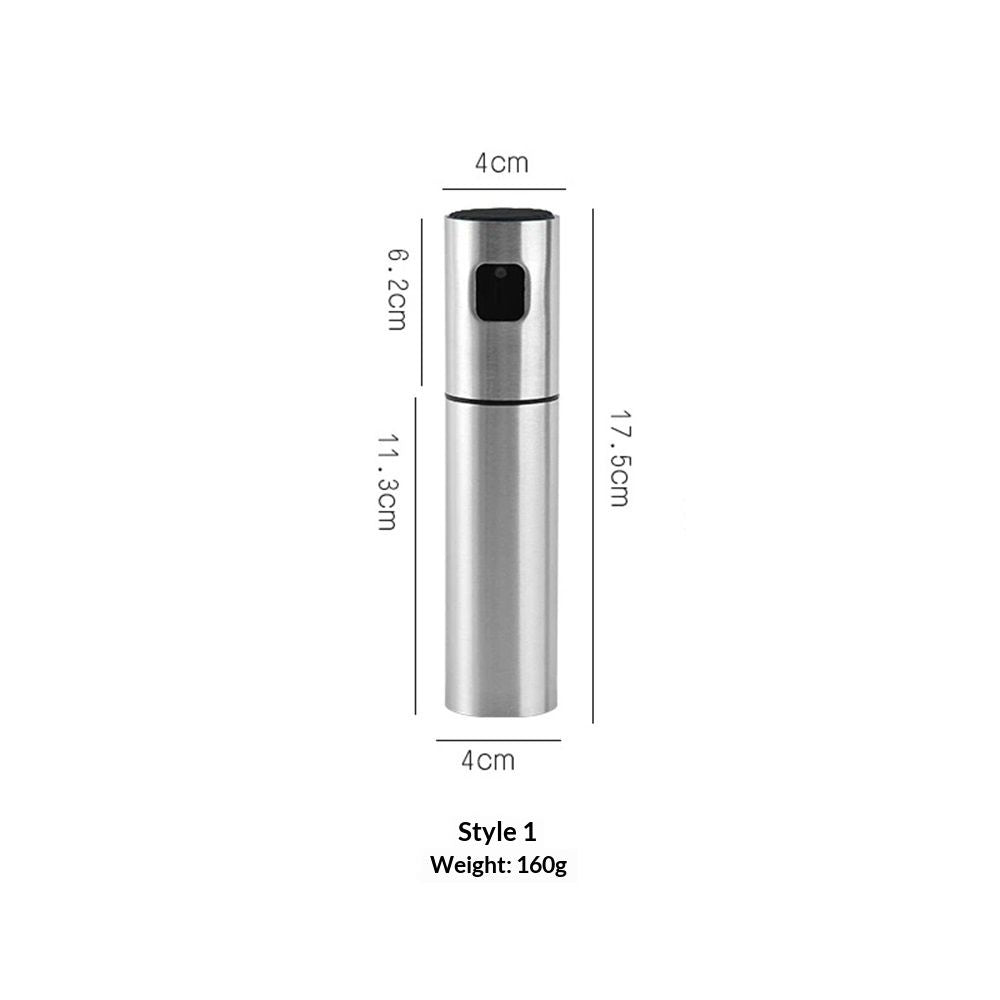 100ml(3.4oz) Household press fine spray oil kettle stainless steel spray bottle barbecue spray oil vinegar bottle household kitchen gadget