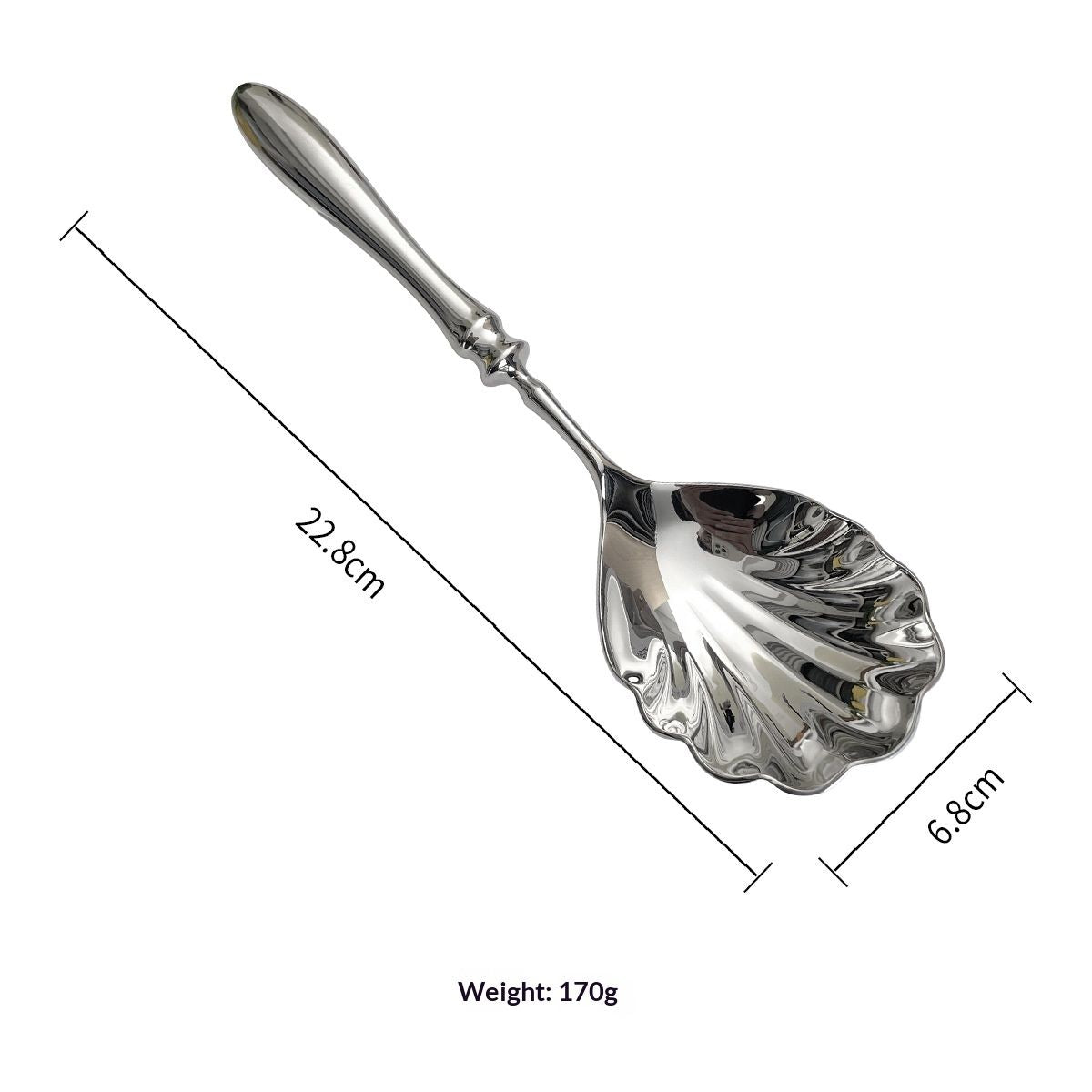 2-piece large service spoon set, 304 stainless steel catering utensils, used for party buffet dinner banquet cooking kitchen foundation, (silver)