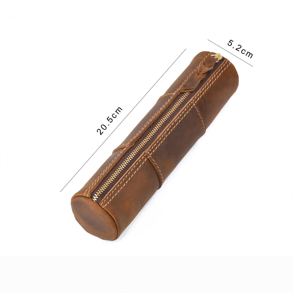 Brown  Pencil Case, Makeup & Stationery Bag, Zipper Pouch for Daily Essentials, Compact & Stylish Cosmetic Pouch, Multifunctional Storage Organizer,