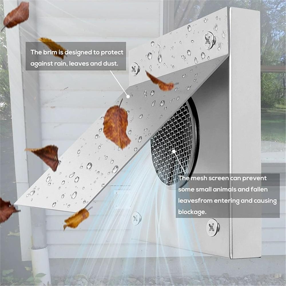 Pellet Stove Fresh Air Intake Kit, Outside Cold Air Kit for Pellet Stove Pipe, Aluminum Flex Vent Pipe for Corn with Wall Plate Screen & Screw Hose Clamps