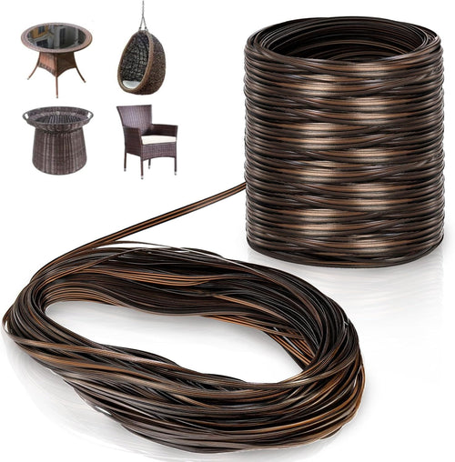 120Ft Wicker Repair Kit, Rattan Patio Chair Sofas Furniture Repair Supplies, Coffe Brown Exlong Weaving Webbing Replacement Part for Outdoor Lawn Furniture（brown）
