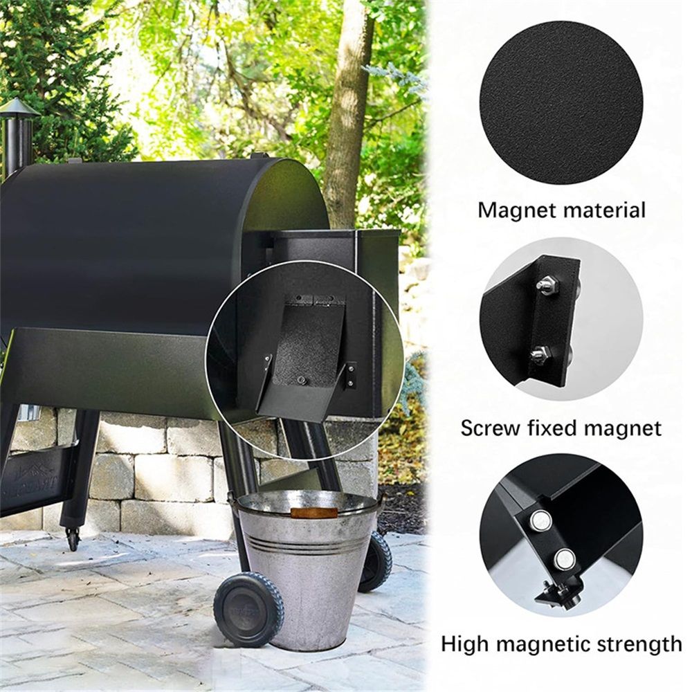 Pellet Helper Chute for Smoker Grill, Magnetic Helper Chute for BBQ Grills, No Need to Pick Up Fallen Pellets, Accessories for Traeger,