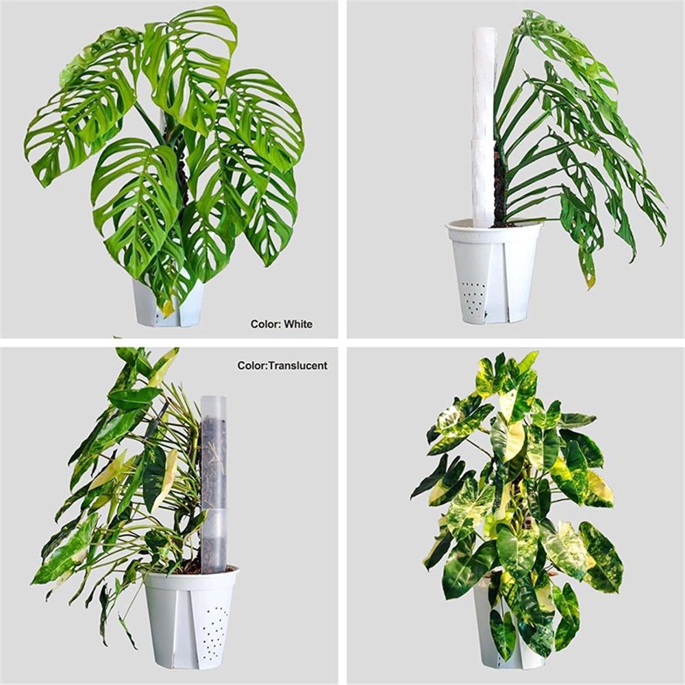 4 Pack Stackable Plastic Moss Poles for Indoor Climbing Plants -Plant Support Stakes for  Indoor Garden Poles for Vertical Growth & Moss Wrapping