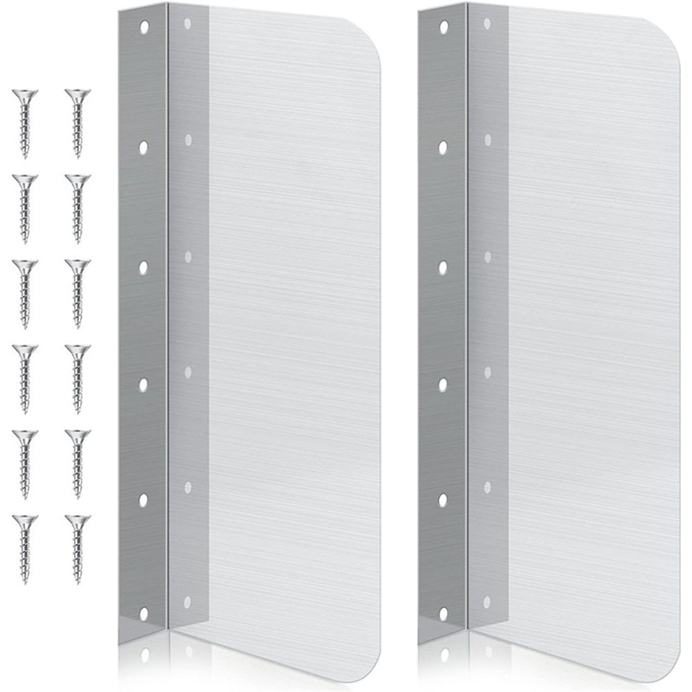 15 x 6 Inch Stainless Steel Splash Guard Stainless Steel Wall Mount Guard with Screws Screws for Bathroom Sink Side Sink Splash Prep Sinks Protector 2pcs