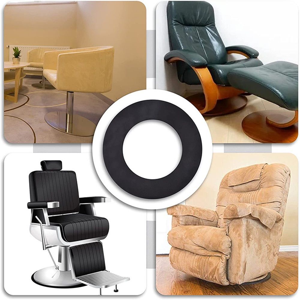 Non Skid Rubber Furniture Pads for Recliners, Furniture Grippers, Gripper Pads, Anti Slide Furniture Pads Hardwood Floor Protector, Fits Recliners, Swivel Chairs (25.2’’ Outside Diameter)