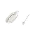 Ceramic Ginger Grater Plate with Scraper for Grinding Wasabi Ginger Garlic Cheese Fruits Vegetables（Ship shape * 1, small brush * 1 included）