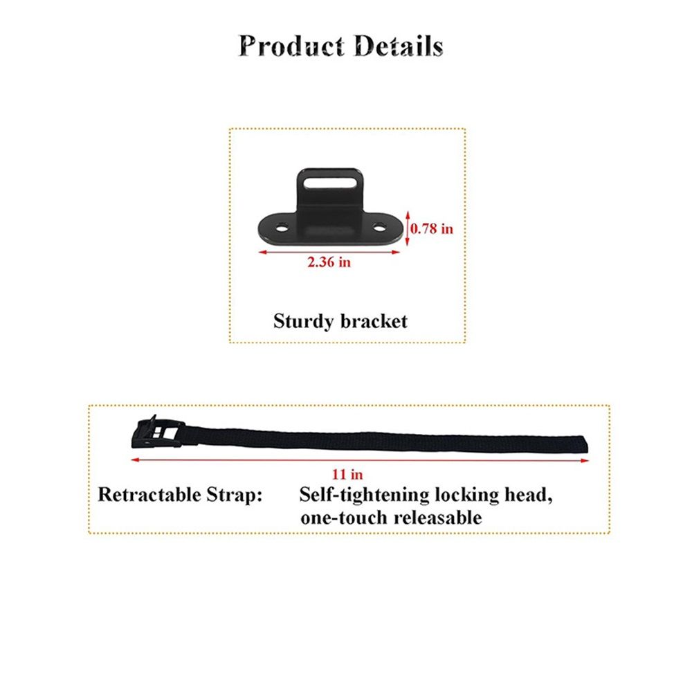 Anti Tip Furniture Anchors (2 Sets),Heavy Duty Furniture Wall Anchor,Adjustable Earthquake Straps,Furniture Anchors for Baby Proofing,Black