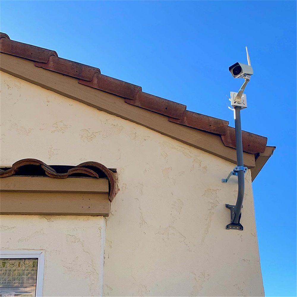 2 Pack 4” Heavy-Duty Wall Mount Pair with Brackets & Lag Bolts for TV Antenna Mast Heavy-Duty Wall Mount Pair