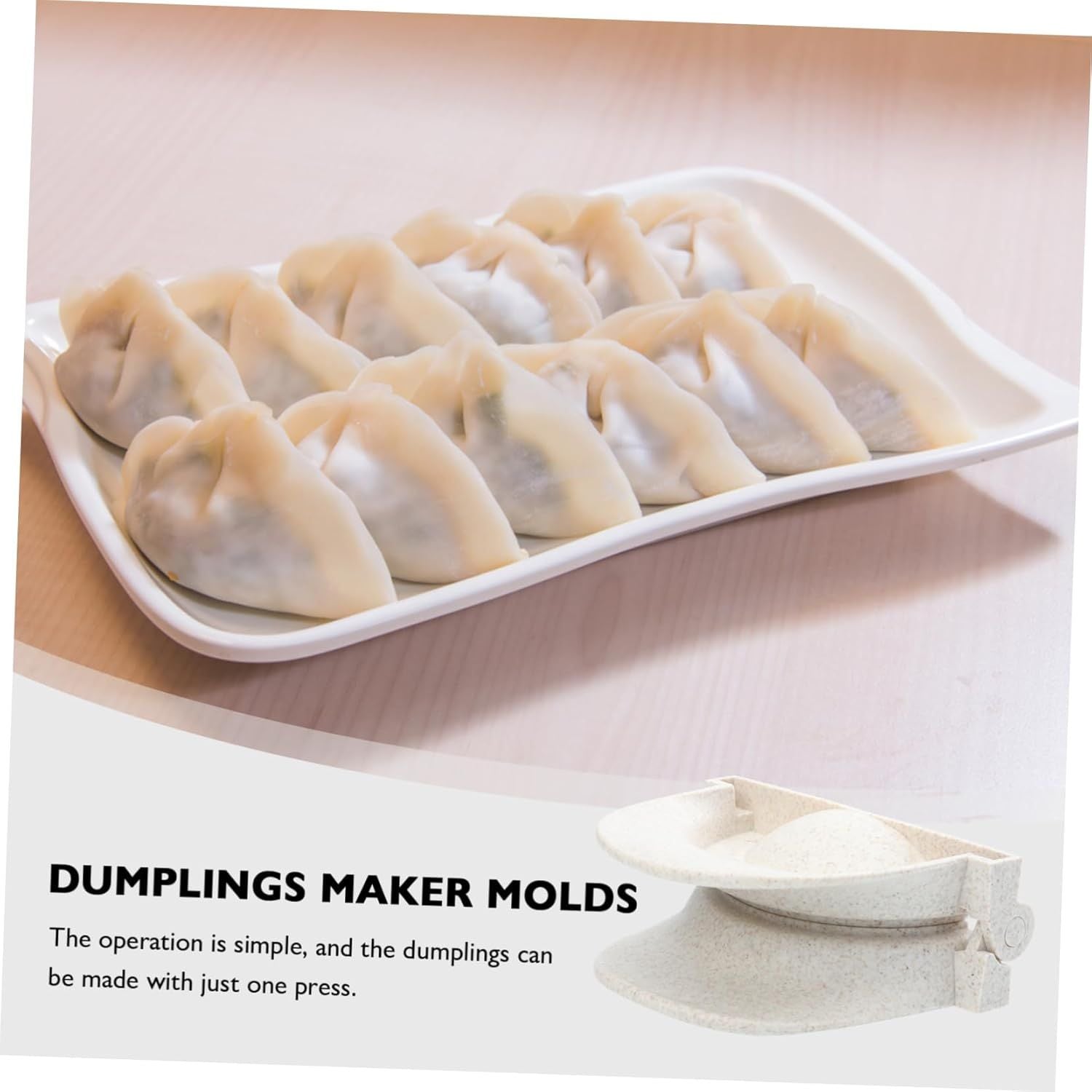 Dumpling Maker Dumpling Skin Maker Kitchen Small Tool Dumpling Mold Home Manual Dumplings（Small size beige）
