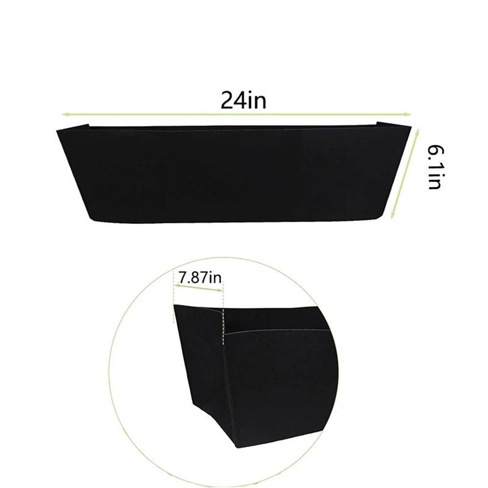 Non-Woven Hanging Flower Plant Box Liner for Trough Shaped Wall and Deck Mount Planters,Indoor and outdoor plant pots(4Pack, 24in)