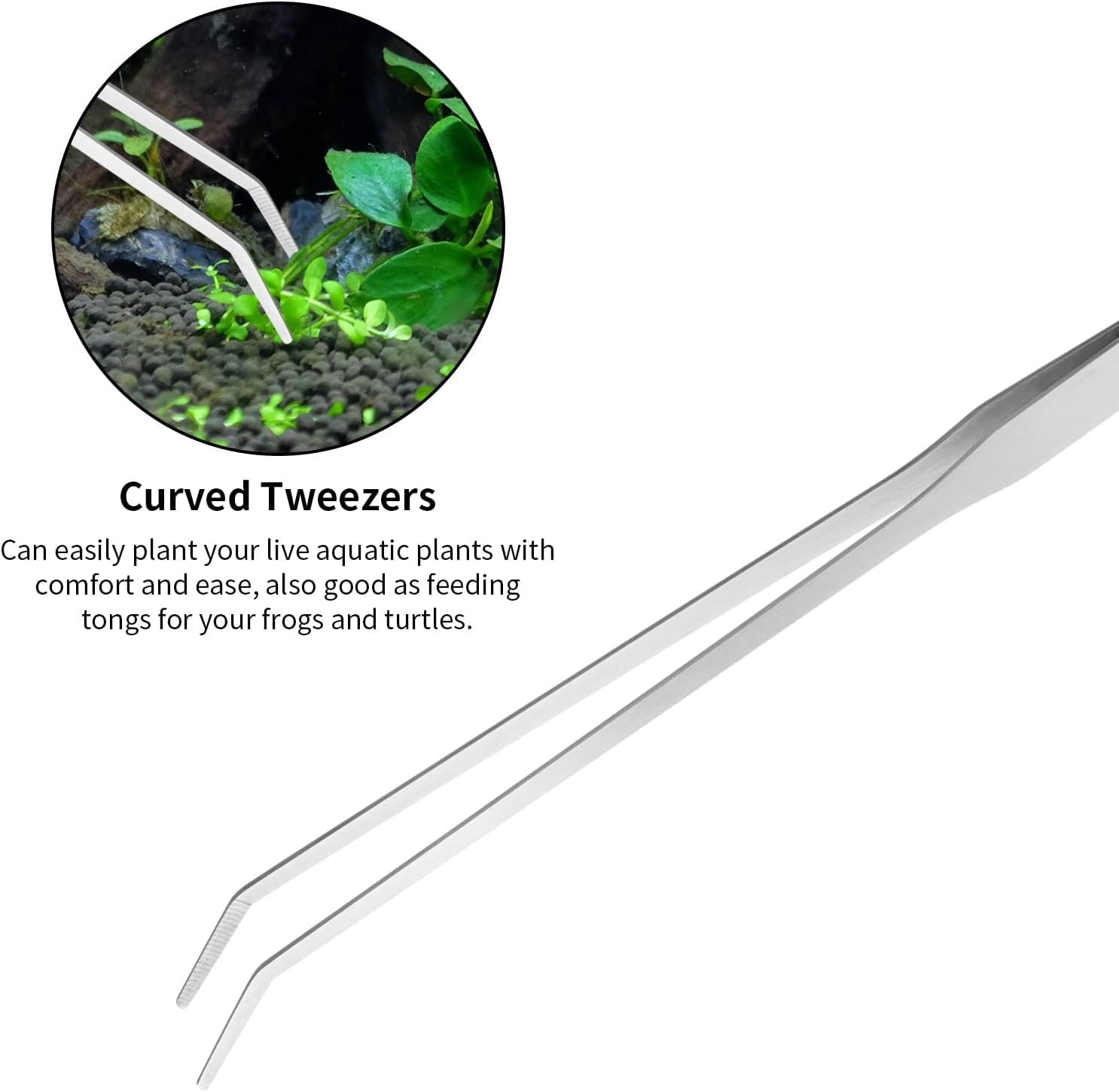 4pcs  Aquarium Tweezers Scissors Spatula, Stainless Steel Aquatic Plants Aquascaping Tools Set for Fish Starter Kits, Aquariums Tank and Terrarium