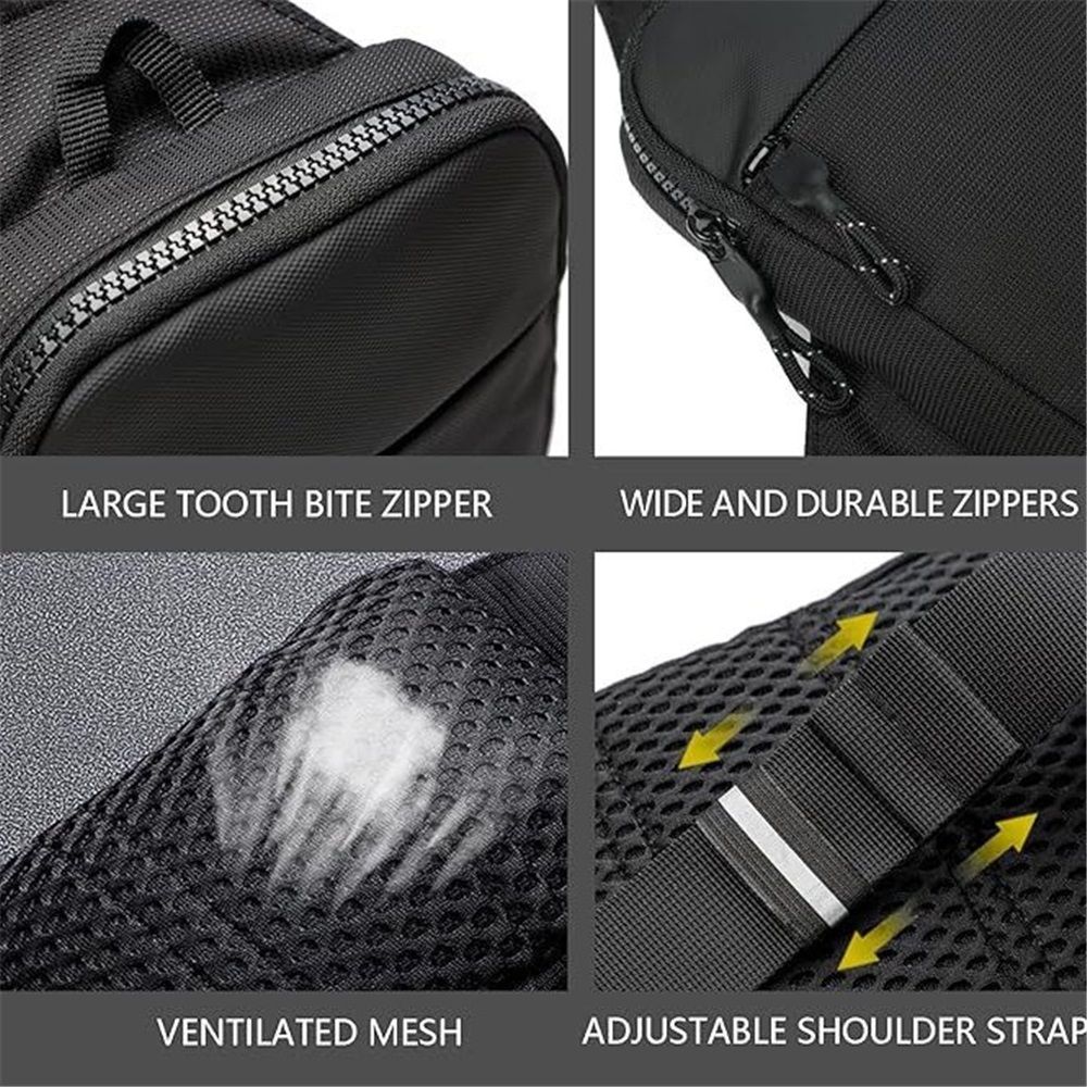 Mini Sling Bag for Men Women, Small Crossbody Casual Utility Chest Phone Bag for Travel Workout（Black）