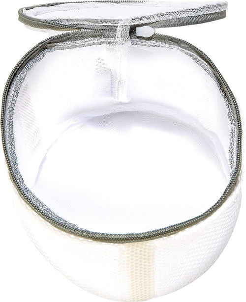 2 Pack Bra Wash Bag | Laundry | Washing and Drying | Holds 4 Full Size Bras | Panties | Socks| Micro Mesh Fabric Grey zipper (circular)