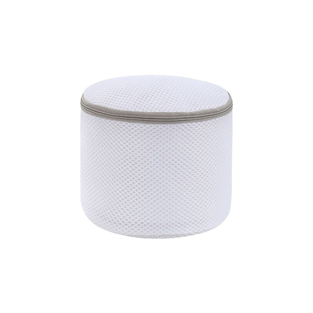 2 Pack Bra Wash Bag | Laundry | Washing and Drying | Holds 4 Full Size Bras | Panties | Socks| Micro Mesh Fabric Grey zipper (circular)