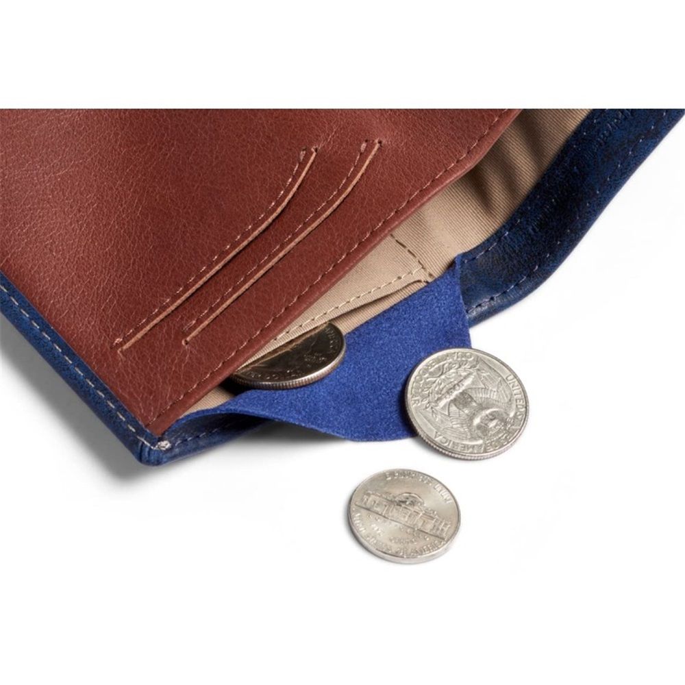 Men's leather texture ultra-thin two fold wallet, business portable and fashionable short with card slot wallet（dark blue）