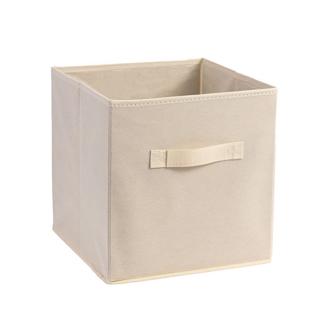 Storage Bins, Foldable Fabric Storage Cubes And Cloth Storage Organizer Drawer For Closet And Toys Storage, 2 Pack (Beige)