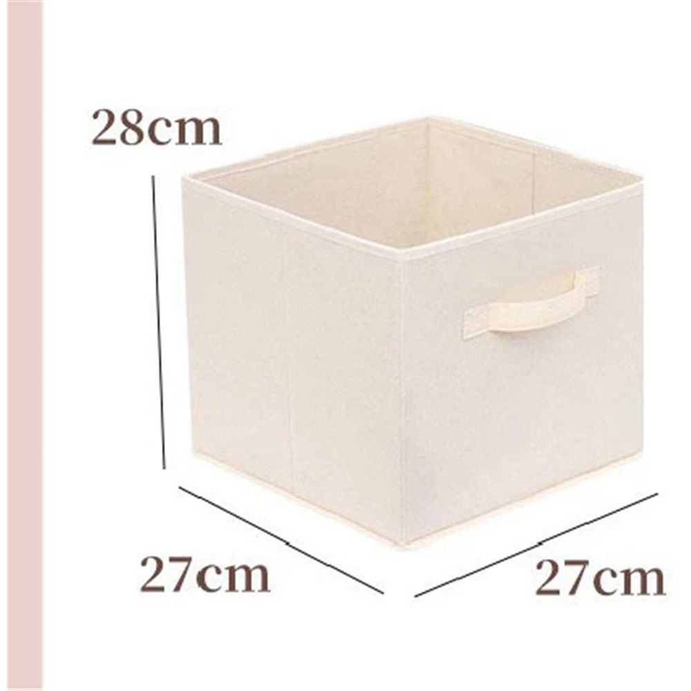 Storage Bins, Foldable Fabric Storage Cubes And Cloth Storage Organizer Drawer For Closet And Toys Storage, 2 Pack (Beige)