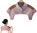 Shoulder Neck Warmer,  Elderly Shoulder Periarthritis Pain Relief, Sleeping Shoulder Cold Protection Cover (M)Brown collar