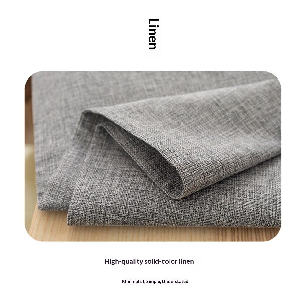 Linen plain table flag Zen tea table long tablecloth dining table decoration cloth bed end towel shoe cabinet TV cabinet cover cloth（light gray 32*160cm（约160g）