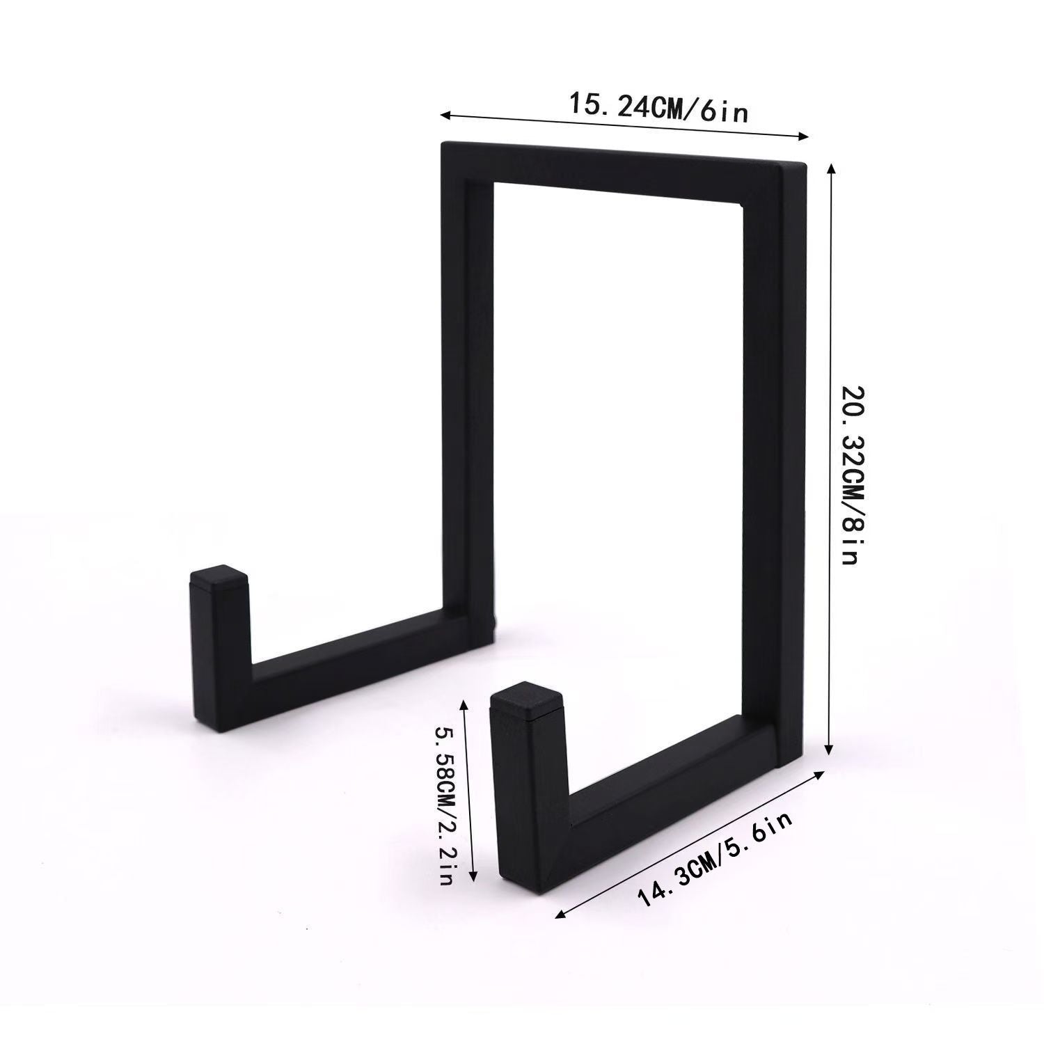 Record Storage Black Metal Tabletop Record Holder for Albums Small Record Stand for Display Holds any Size Records
