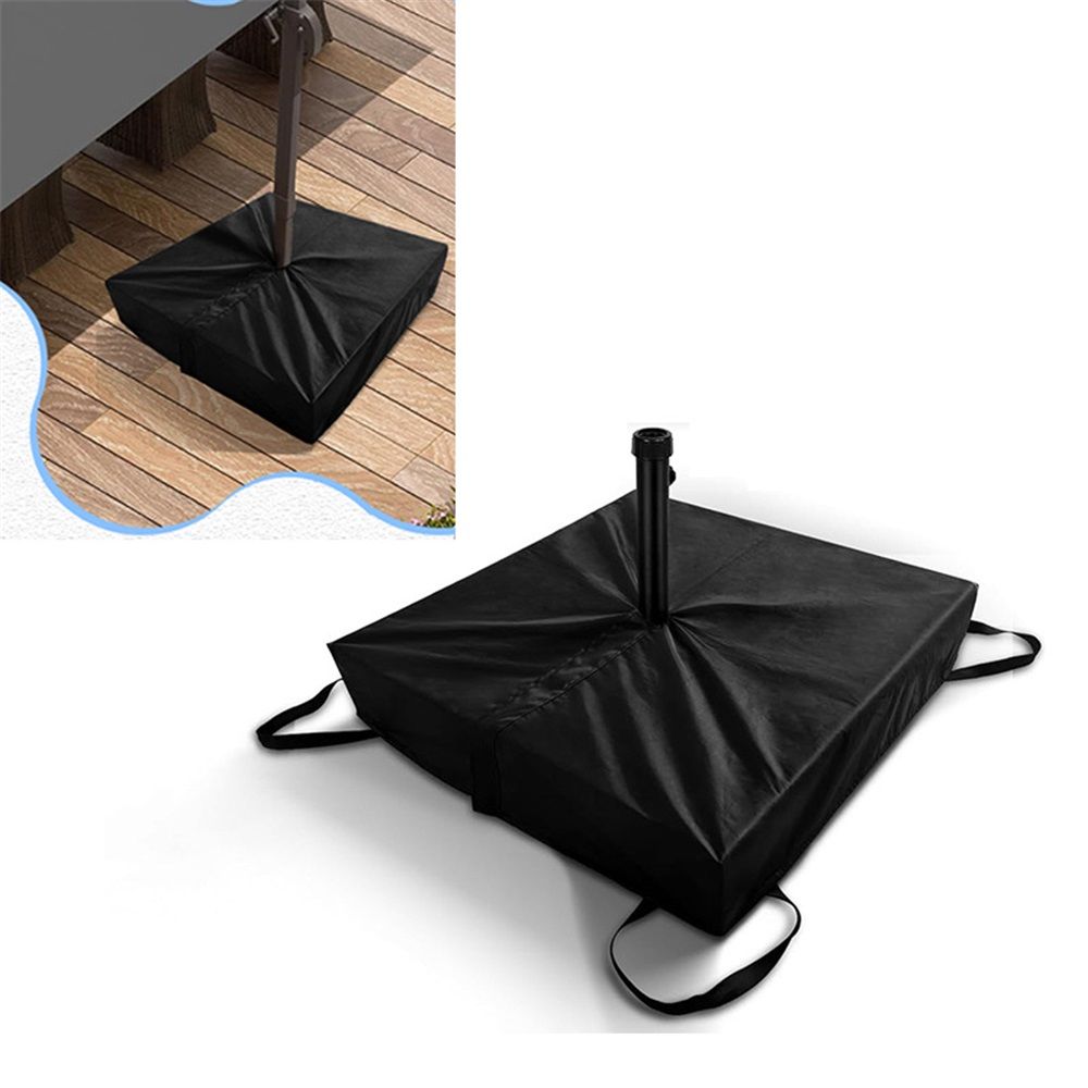 Patio Umbrella Base Cover, 600D Outdoor Heavy Duty Waterproof Anti-UV Square Umbrella Stand Base Covers, (Black)