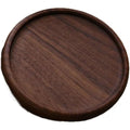 Wooden Black Round Tea Cup Tray Home Serving Plate Tea Coasters for Coffee Wooden for Drinks Bottom for Drinking Cup Coaster Wood 1Pcs（carbon black）