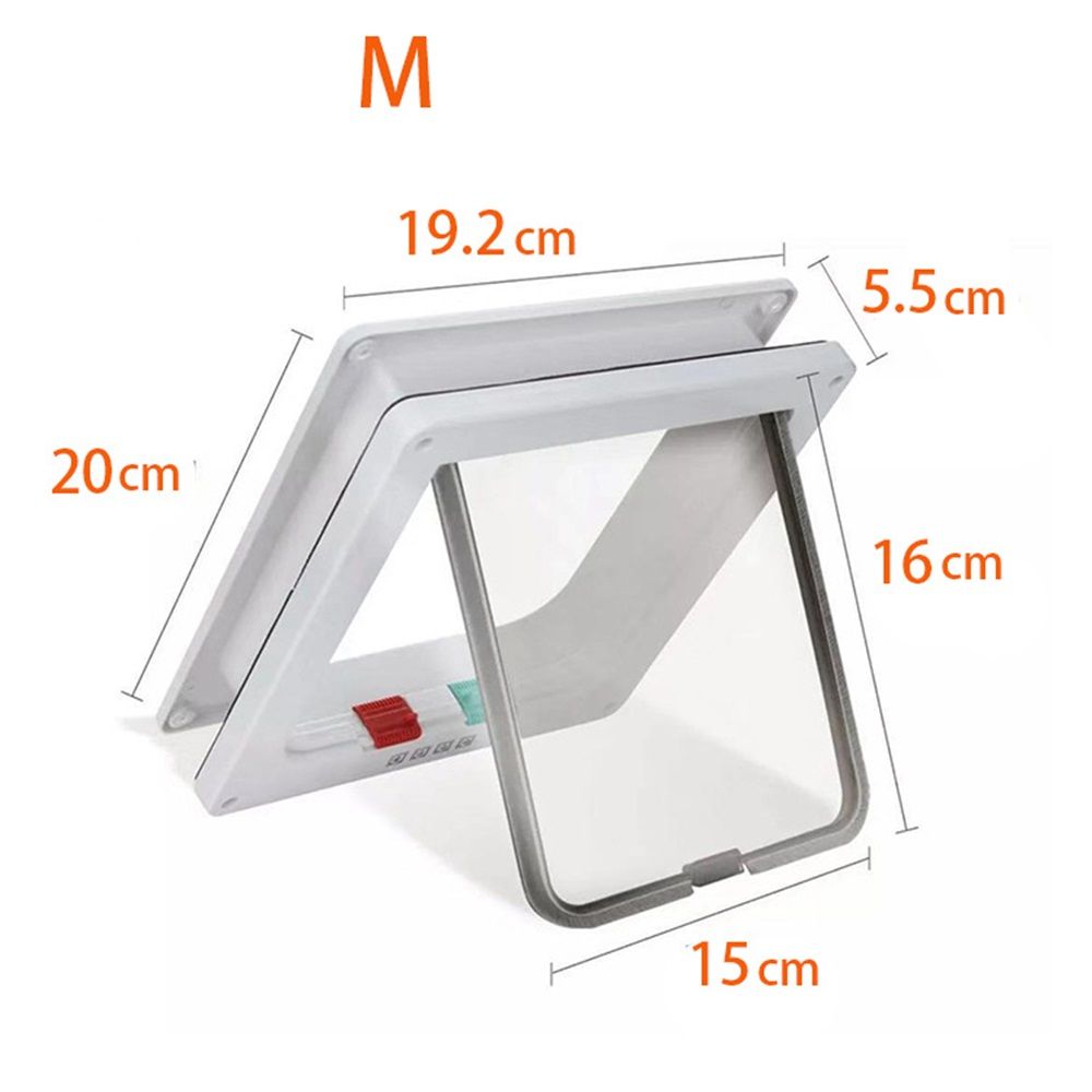 Pets Standard Cat and Small Pet Door,  Magnetic Pet Door Kit White, Weather-Resistant Cat Door for Cats & Doggy（20*19*5cm）