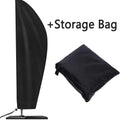 Patio Cantilever Umbrella Covers for Outdoor: Waterproof Offset Umbrella Cover Banana Style , Black Suitable for 265cm umbrella