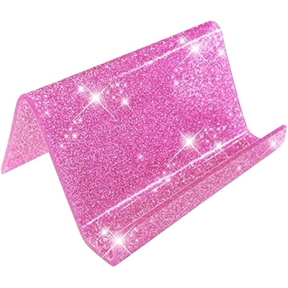 3pcs Business Card Holder for Desk, Acrylic Business Card Holders Shine Card Stand Organizer Cards Display for Office Exhibition, Purple（pink）