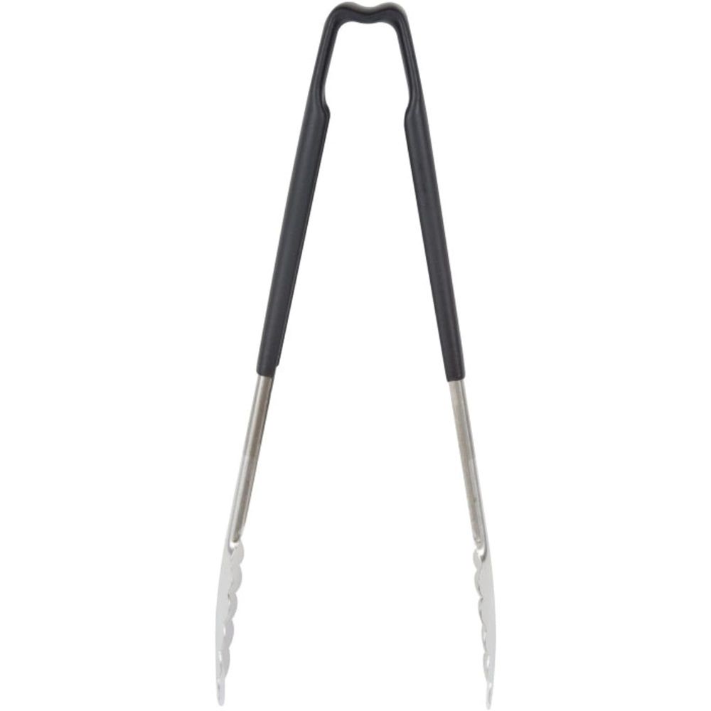 10in Stainless steel food clip, cake clip, baking bread clip, steak clip, barbecue clip, kitchen tool（Black）
