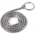 Dog P snake chain titanium steel metal dog training plug/collar is recommended for professional training (silver 4.5 * 45cm)