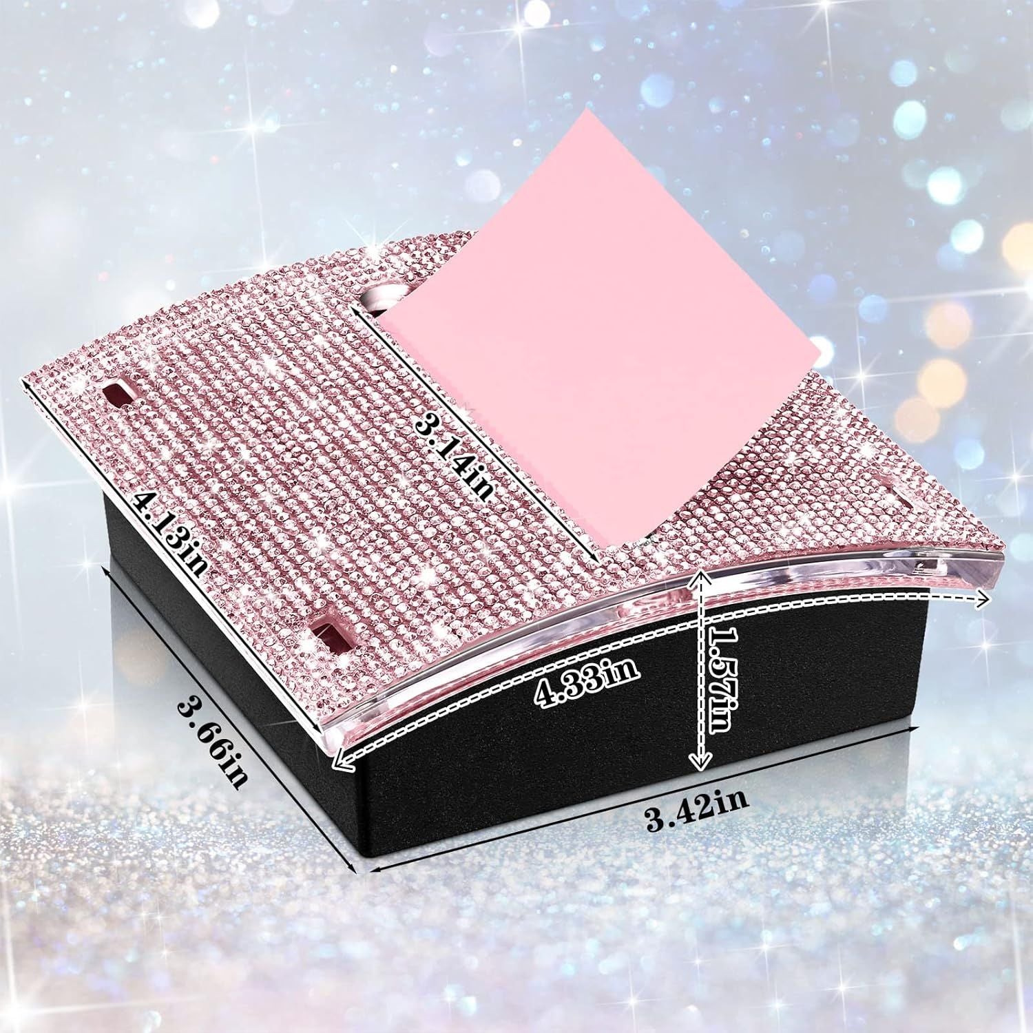 Self Stick Note Pad Holders  Pink Cute Note Holder Sticky Dispenser Extract sticky note box, plastic sticky note holder, easy to stick box, tissue box