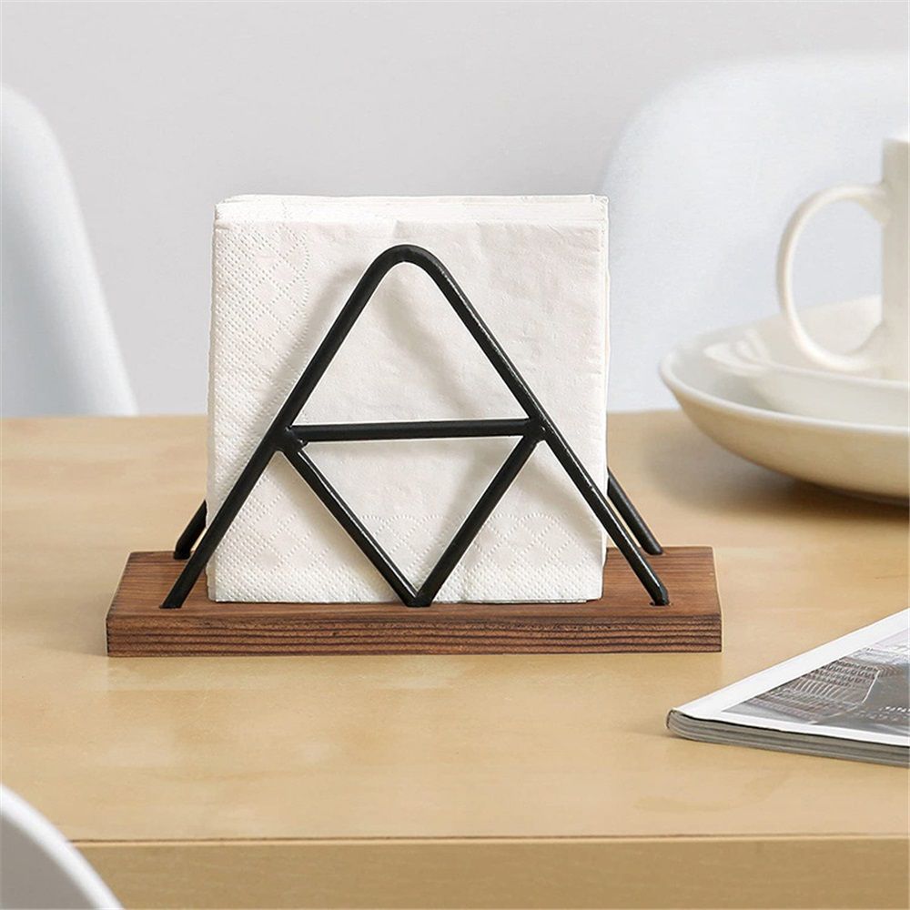 Napkin Holder for Table, Napkin Dispenser with Black Metal Wire for Modern Farmhouse Decor Restaurant Kitchen Decor