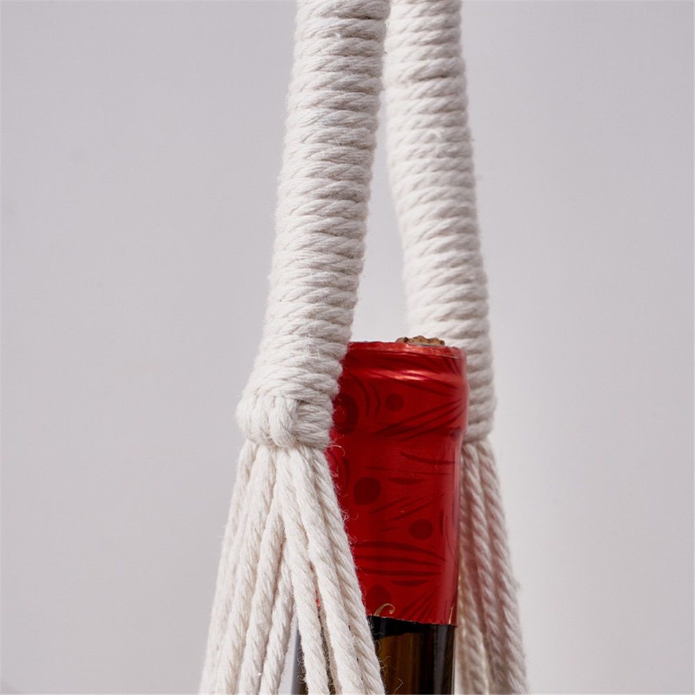 2-Pieces Crochet Water bottle Bag Cotton Crochet Crossbody Water Bottle Bag, Boho Bottle Carrier Water Bottle Holder with Strap Handmade Water Bottle Holder（beige）