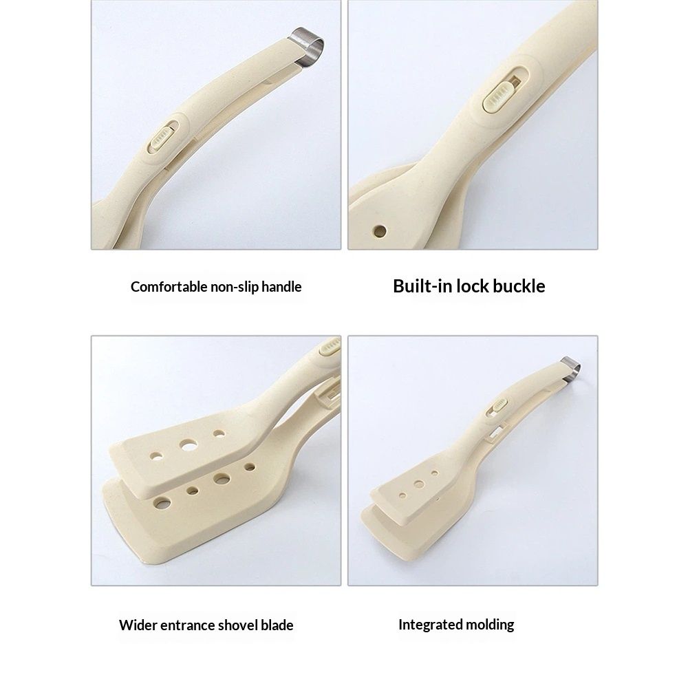 2-in-1 Silicone Spatula Tongs - Heat-Resistant Food Turner & Tongs for Flipping Fish, Steak, Pancakes - Non-Scratch, (white)