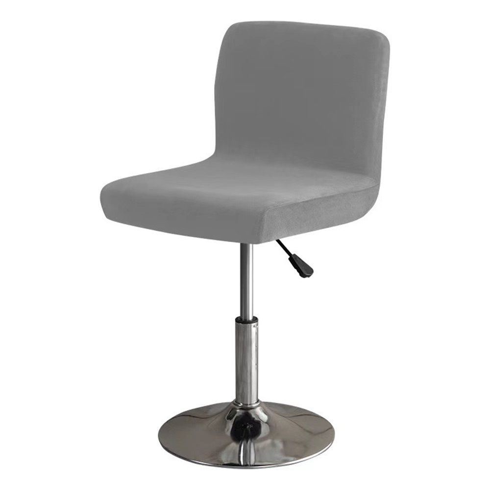 Bar Stool Covers Set of 4 Stretch Pub Counter Stool Chair Covers with Backs, Square Swivel Barstool Seat Slipcover with Elastic Bottom (dark Grey)