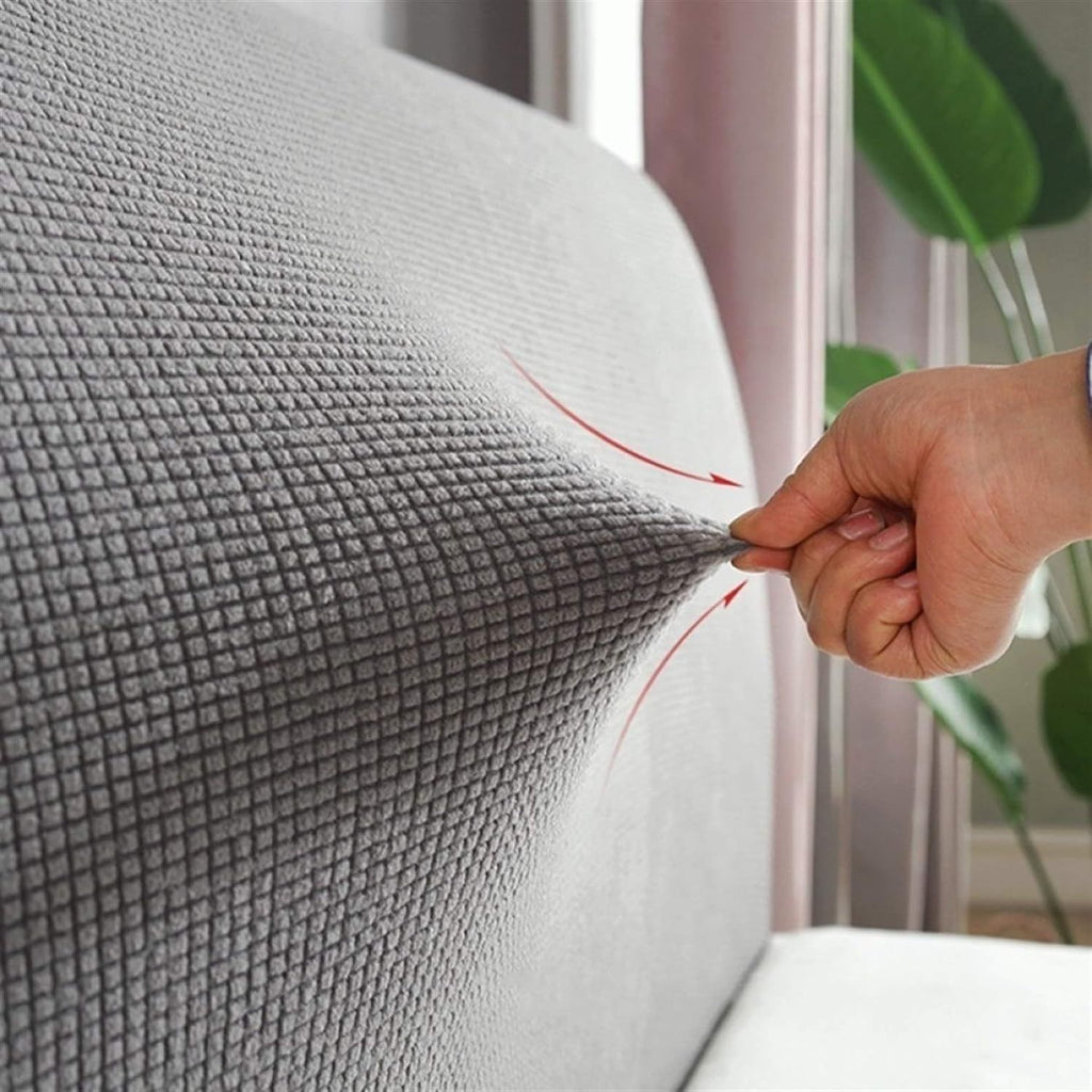 Bed Headboard Cover for Queen King , Stretch Headboard Slipcover Soft Dustproof Protector Cover Bed Head Cover for Bedroom (Grey,150*70cm)