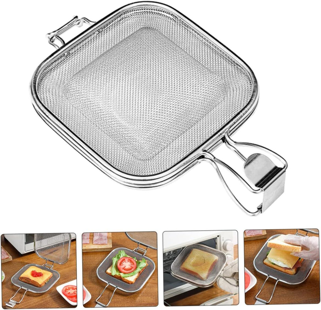 Stainless Steel Sandwich Roasting Net Clip for Oven and Grill  Bread Baking Tool for Toast Sandwiches and Barbecue Cooking