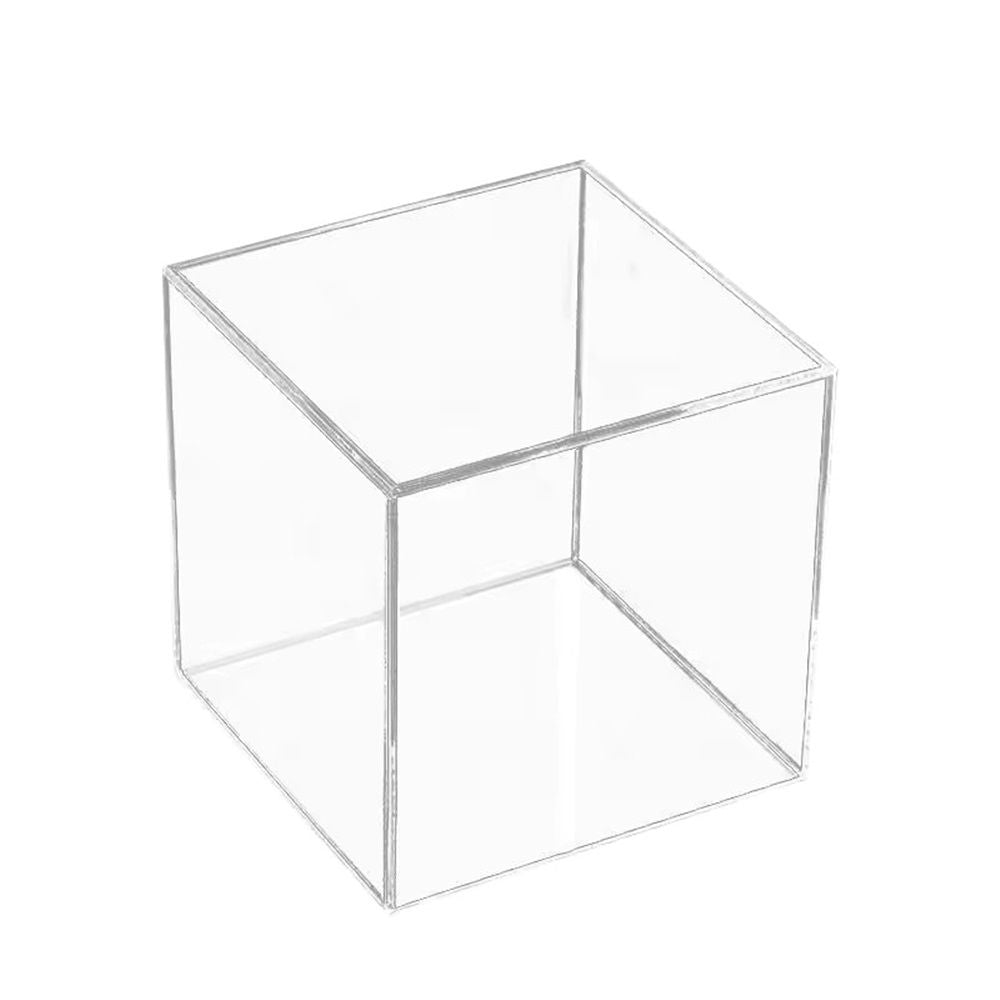 Holders  Acrylic Display Riser Box with One Open Side Versatile Clear Square Retail Merchandise Storage Bin or Product
